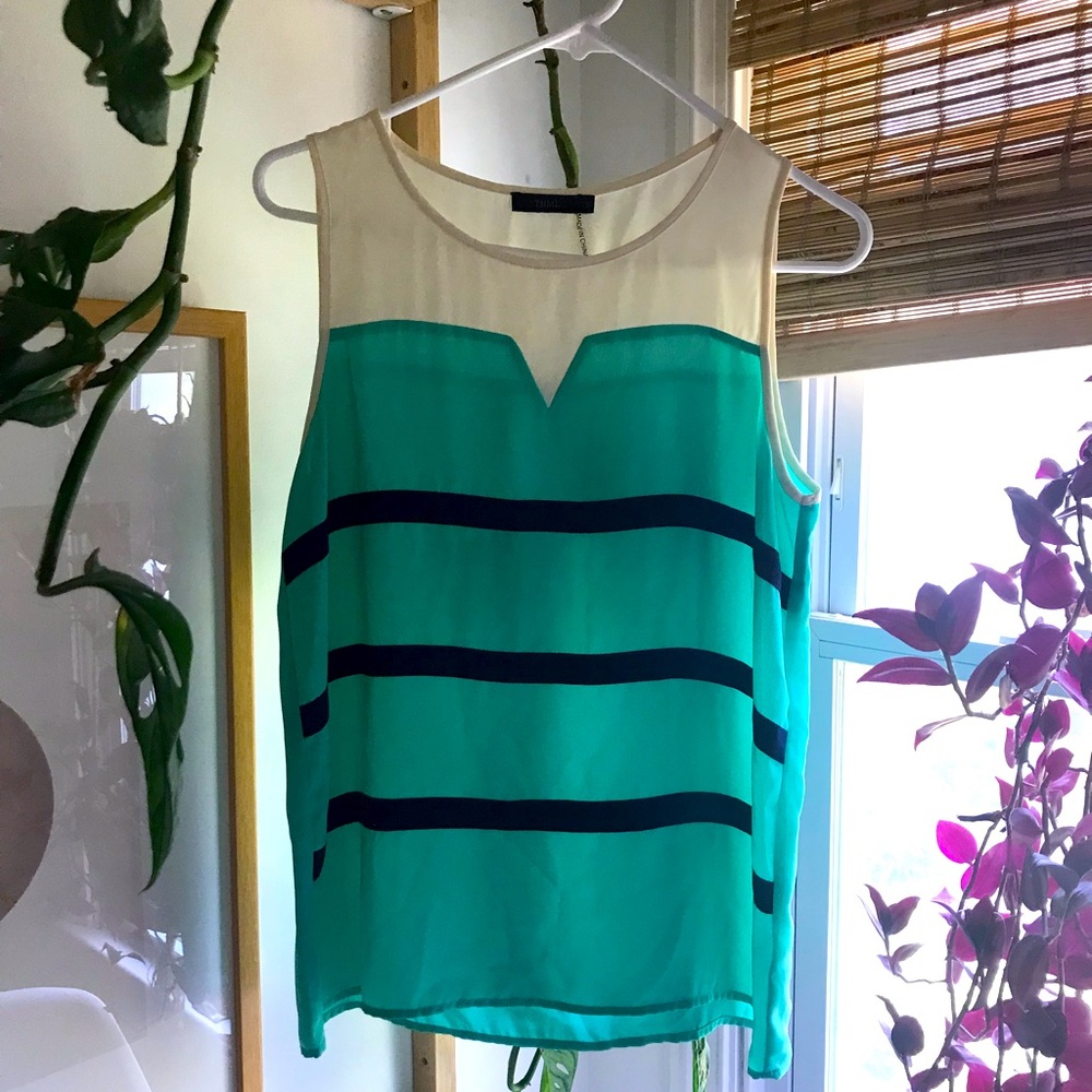 THML Geometric Sleeveless Blouse